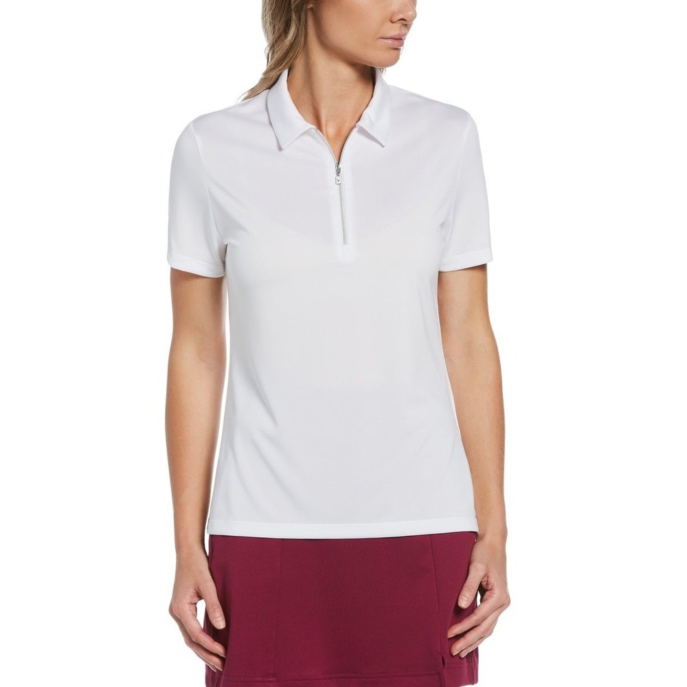 NWT Women's Callaway Opti-Dri 1/4 Polo - Medium - White